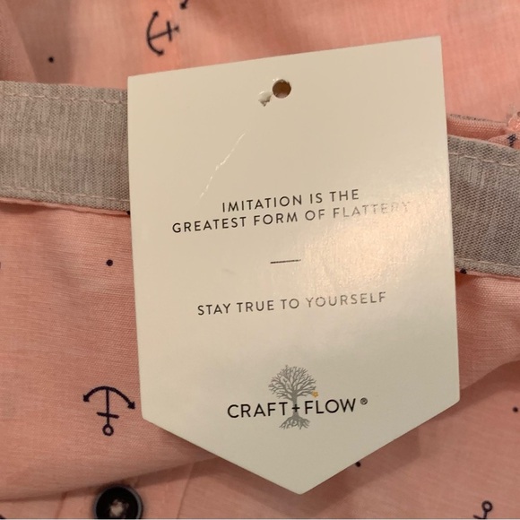 Pink Anchor Print Kids Button Down Shirt - Picture 11 of 13